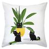 Black Cats Playing Among Potted Plants Decorative Cushions Polyester pillowcase, sofa decorative cushion cov Headboard Pillow