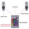 Auto Interior Decoration Lamp T10 W5W 5050 Atmosphere Car Light 12V RGB 12LED Blub with Remote Controller Colorful Reading Lamp