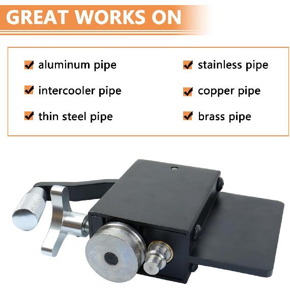 Tube Pipe Bead Roller Tool Fits Clamps 5/8" DIY Tool and Larger Tubing Machine, Beads Tubing Up To 0.05” Wall Thickness Bead Rollers