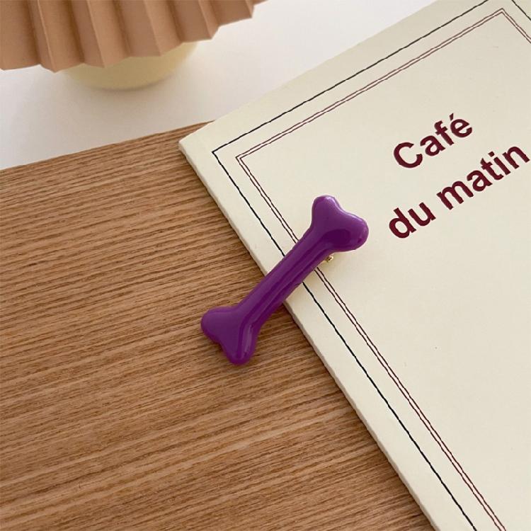 Dog Bone Hairpin Gothic Duckbill Side Clips Halloween Barrette Bangs Costume