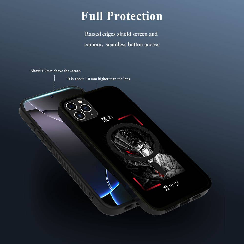 Berserk Guts Gorące Etui na Telefon Anime Dla iPhone 13 14 15 11 12 16 17 Pro Max Plus Dla Magsafe Magnetyczna Obudowa