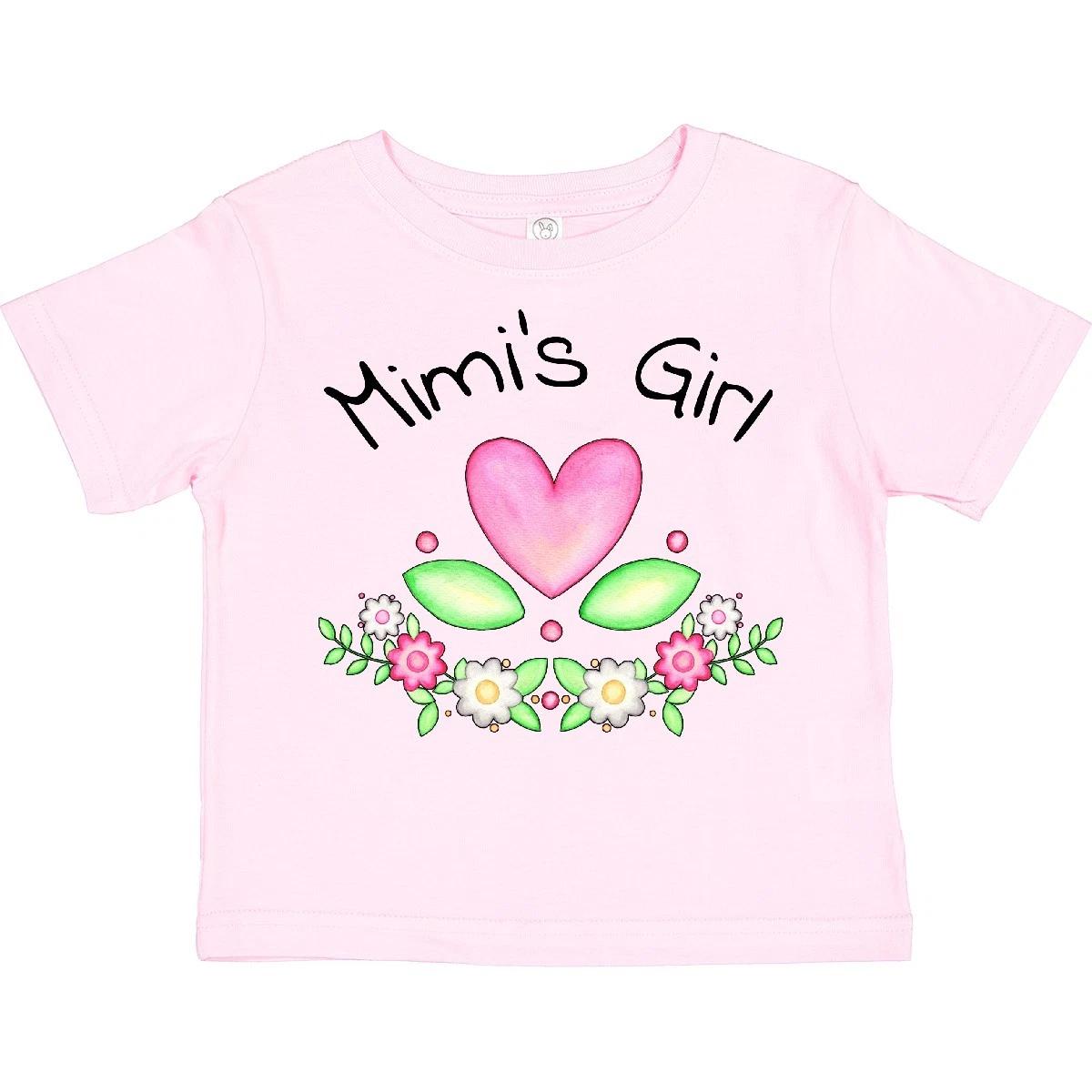 Inktastic Mimi s Girl- Heart Flowers Toddler T-Shirt Family Cute Grandma Mimi 100
