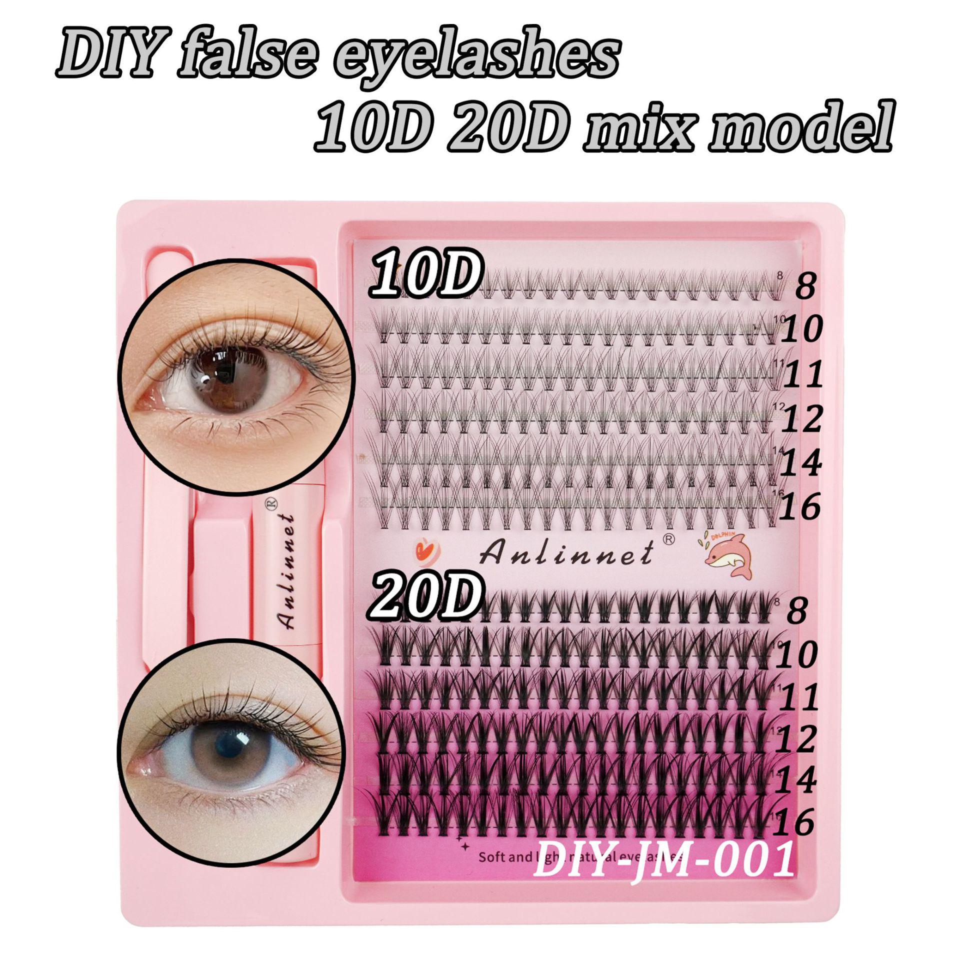 

Клей для ресниц и набор смешанных накладных ресниц с натуральным изгибом (8-16mm)