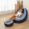 Lazy Inflatable Lounge Chair Fit For Adults Folding Portable Lazy Sofa With Foot Stool Air Couch Sofa Fit For Livingroom And Bedroom