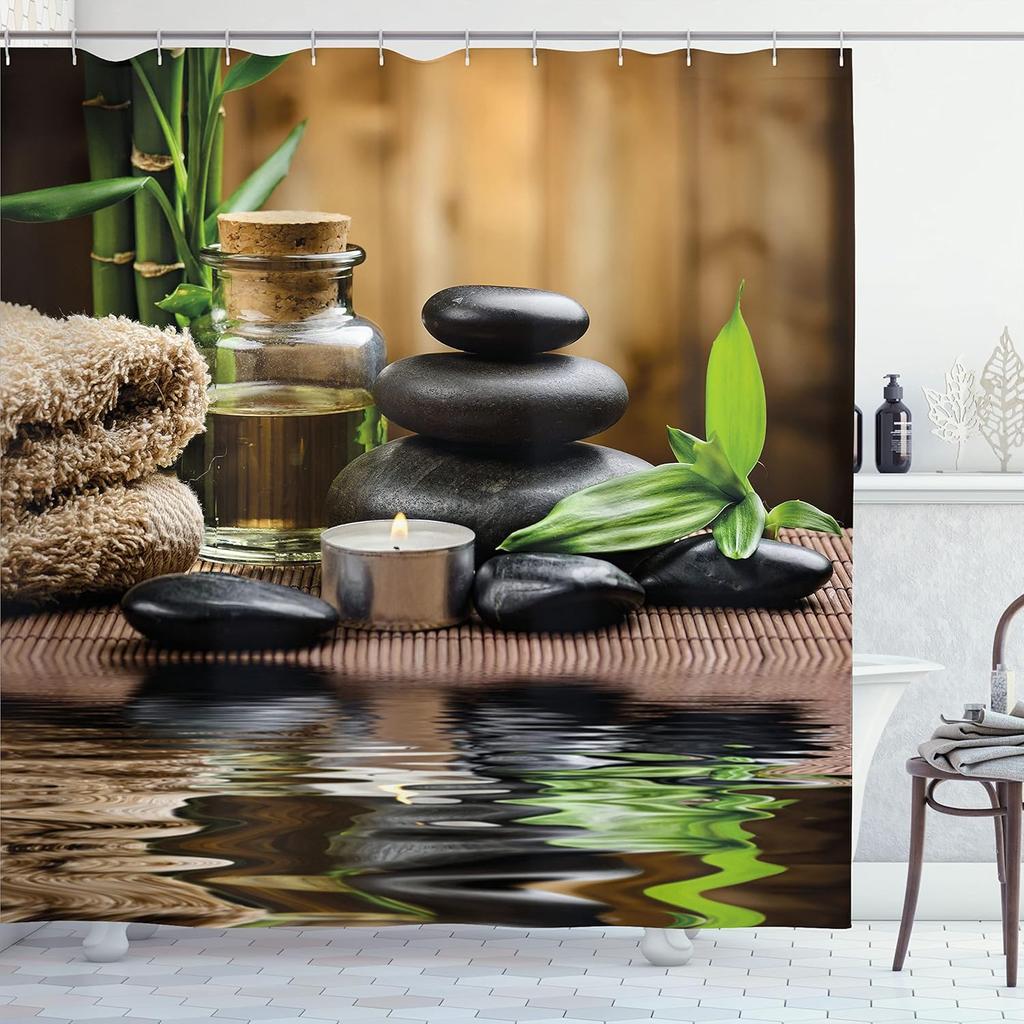 Nautical Shower Curtain, Funny Surreal Image of a Grey Cat Diving in The Deep Ocean Colorful Reef, Cloth Fabric Bathroom Decor