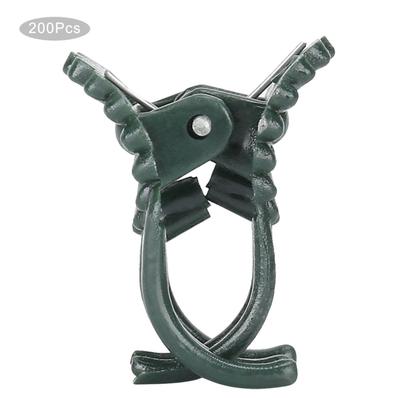 200Pcs Flower Shaped Plant Clip Orchid Stems Fixing Support Clips Garden Tool AccessoriesGreen