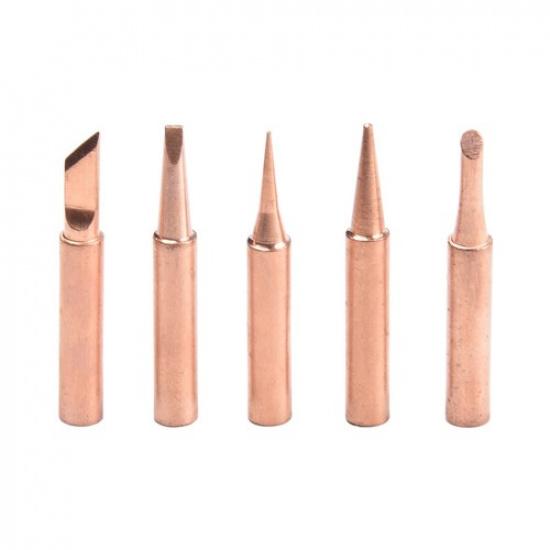 Copper Soldering Iron Tips 6pcs Tips for Various Soldering Applications