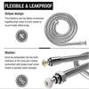 Shower Hose 5m Extra Long Stainless Steel Shower Head Hoses, With Solid Brass Connector, Universal, Anti-burst, Chrome Finish.(500cm) Hwy