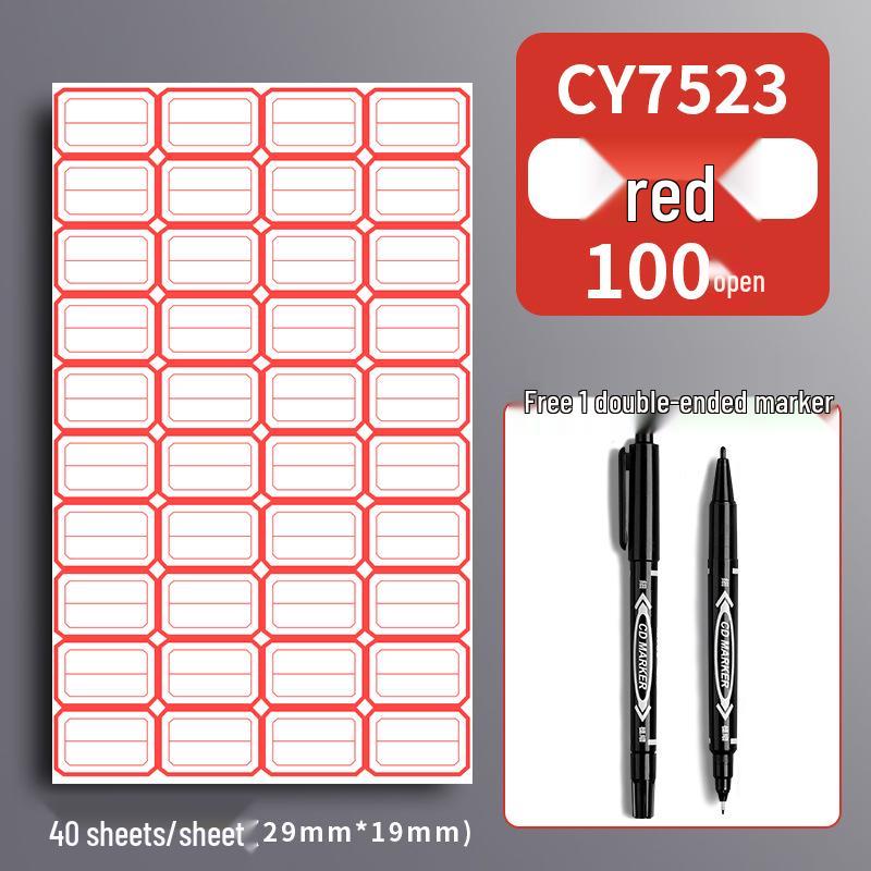 Handwritten Self-Adhesive Label Stickers for Office and Memo Marking