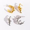 Creative Asymmetric Twisted Knot Geometric Earrings for Women