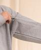 Ellamo Terry Basic Plain Plain Sleeve Point Zipper Oversized Sweatshirt [Gray]
