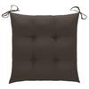 Garden Chairs with Taupe Cushions 8 pcs Solid Teak Wood