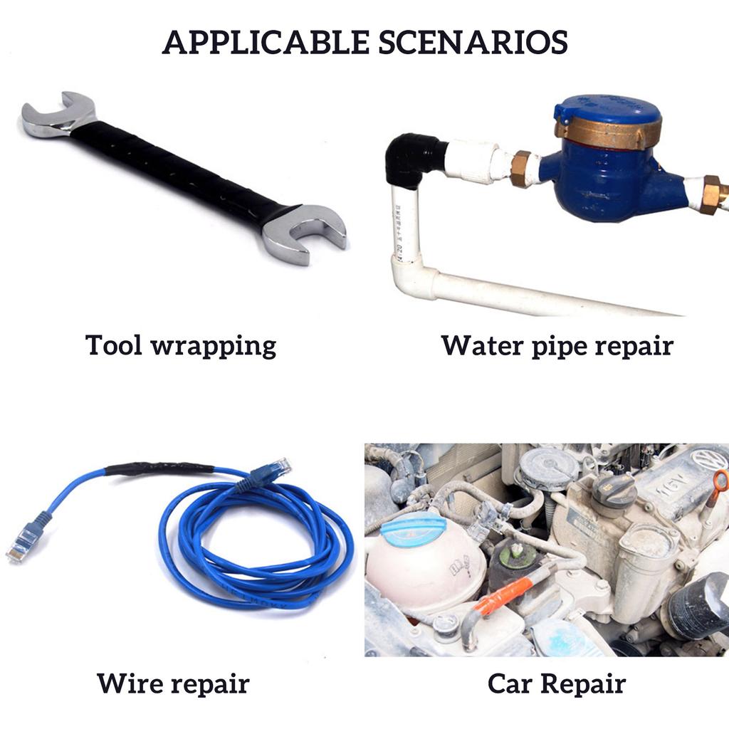 Multipurpose Waterproof Self Fusing Silicone Tape High Temp Resistant Strong Seal For Pipe Hose Roof Auto Marine Leak Repair