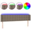 VidaXL Tête de Lit à LED Meuble de Chambre à Coucher Accessoire de Lit Double Tête de Cadre de Lit Intérieur Taupe 3123696
