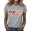 Women's Fashionable Casual Music Festival Print Round-Neck Short-Sleeve T-Shirt