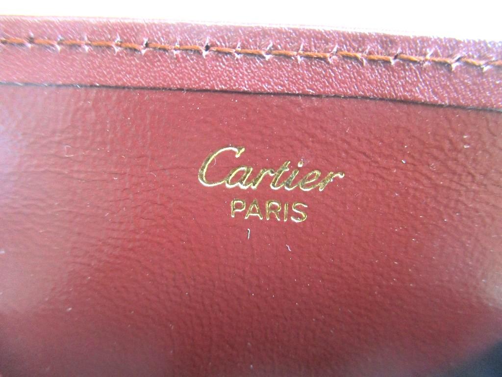 Authentic Cartier Must De Cartier Bordeaux Leather Cigarette Case #b326  Open box