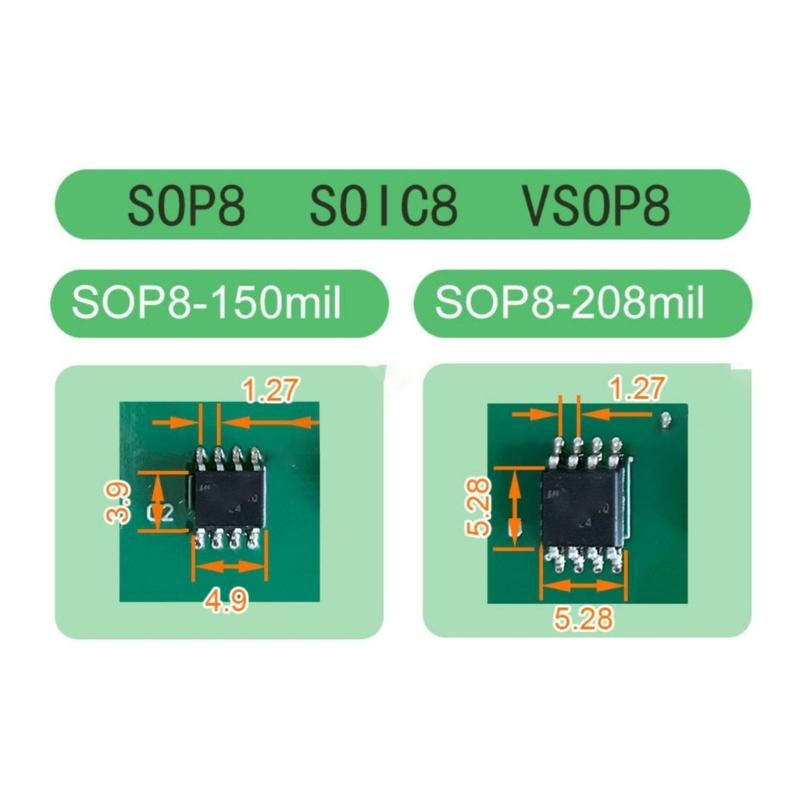 SOP8 Chip SOIC8 Probe Line for EEPROM Programming Suitable for Multiple USB Programmer Models