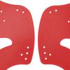 1 Pair Hand Paddles for Swim PP Silicone Adjustable Hand Fin Flipper Flat Paddle Swimming Training Aid for Men Women Children Red L