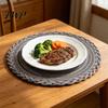 Heat Buffer Table Mat 12 Inch Round Placemats, Polyester Woven Braided Place Mats, Durable Washable Resistant Circle Dining Mats for Kitchen