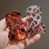 Chic Leopard Print Flat Abalone Claw Clip for Women, 2025 High-End Non-Pressing Duckbill Hair Accessory.