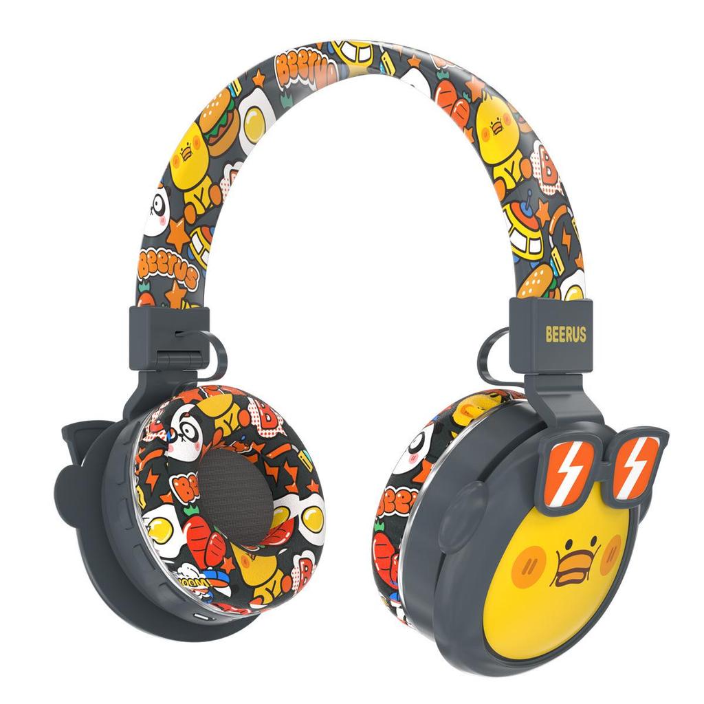 Children's Cartoon Bluetooth Headphones with 85dB Volume Limit and TF Card Slot