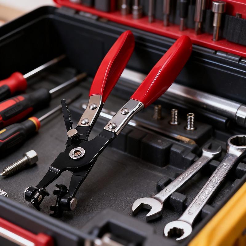 Auto-Wasserschlauchklemmenzange, Rohrbündelzange mit geradem Hals, biegbare Klippzange, Klemmenzange