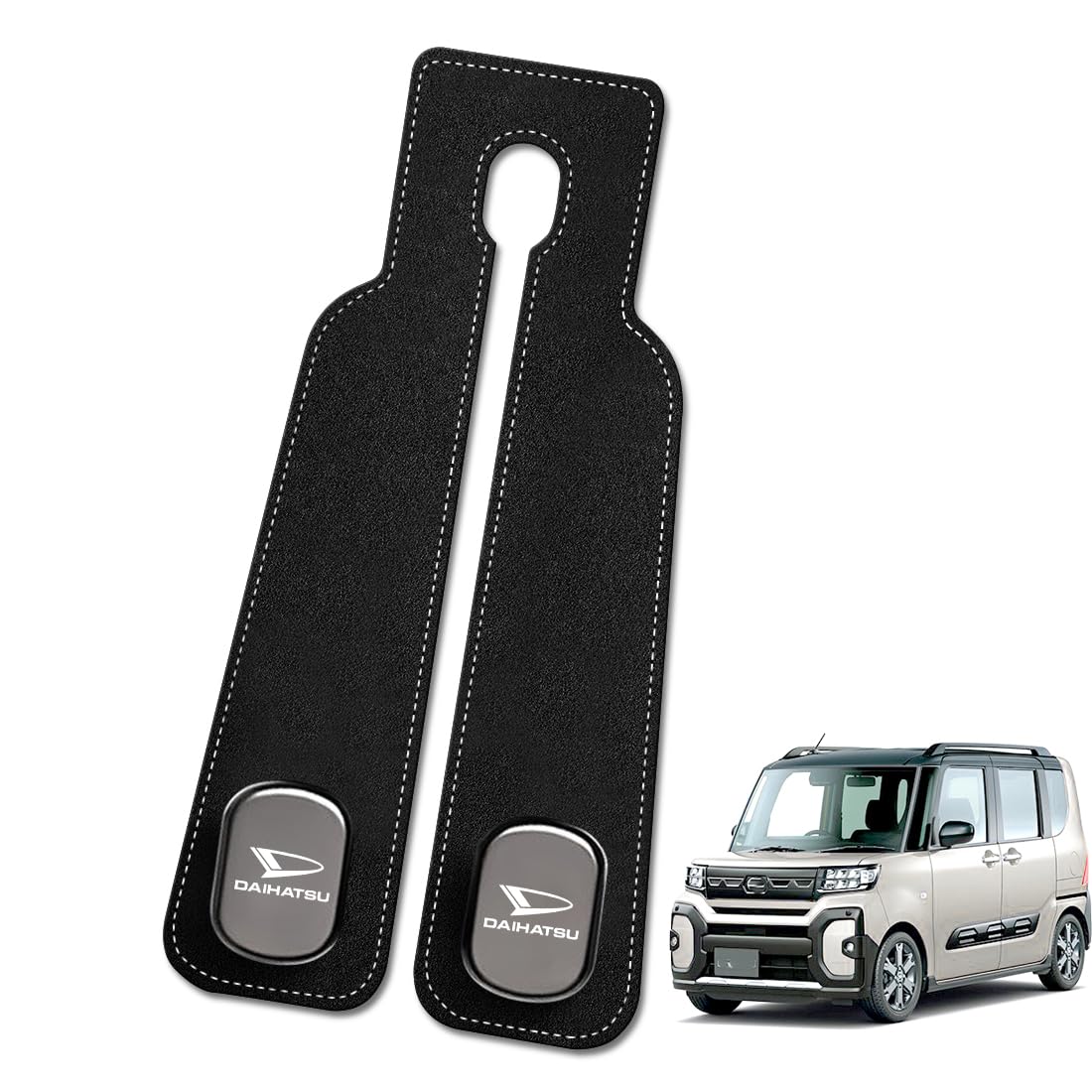 

Крючки для сидений автомобиля LUTU для всех новых моделей Daihatsu LA600S Move LA100S Wake LA700s с индивидуальным логотипом, скрытые металлические двойные передние и задние внутренние подголовники автомобиля чёрный