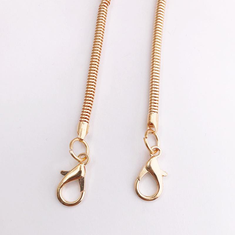 Metalowy łańcuszek do telefonu crossbody odporny na upadki z klipsem i smyczą 125 cm