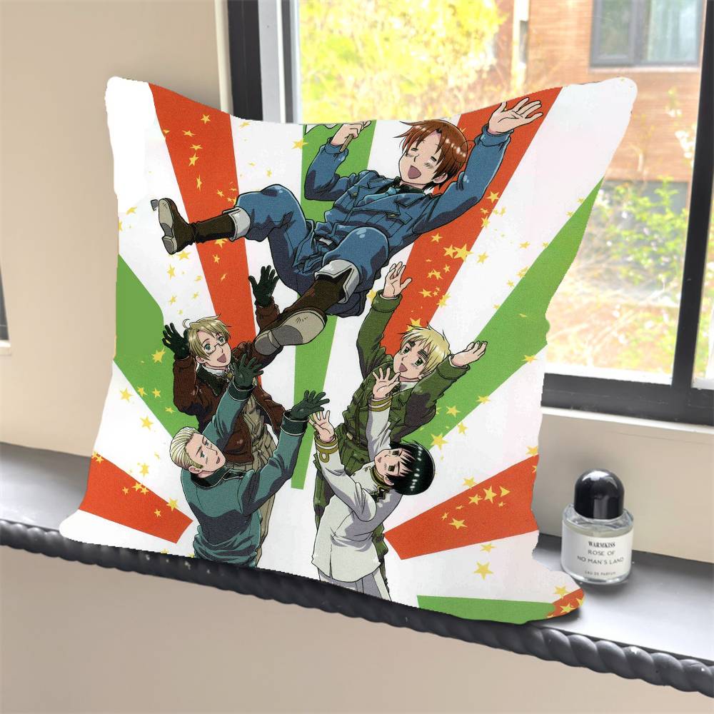 1 st Varm Anime Hetalia Axis Kuddfodral Fyrkantig Sovrum Soffa Fritid Bekväm Kudde Bil Heminredning