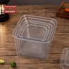 PC Acrylic Flip-top Jam Box with Lid for Milk Tea Shops - Transparent Sectional Tray for Pearl, Coconut Jelly, and Seasonings