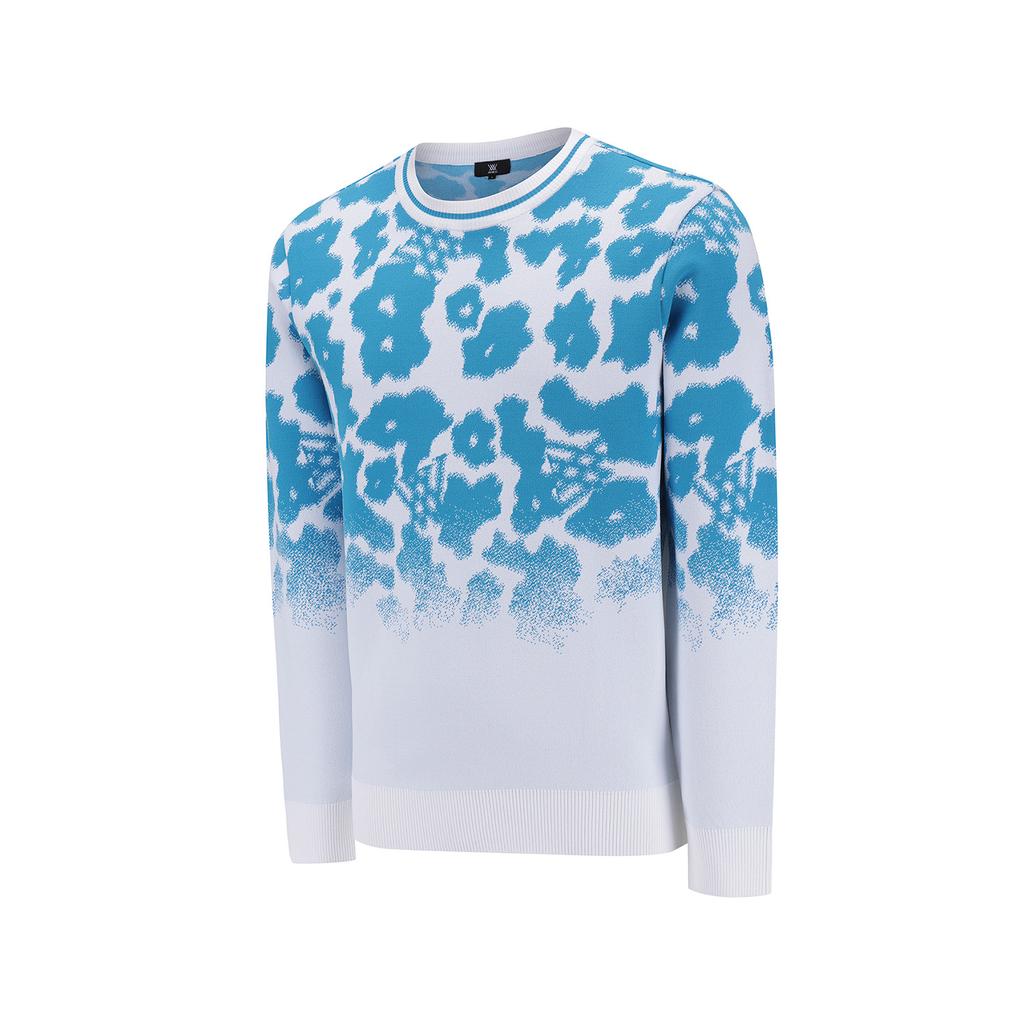 ANEW GOLF Men Fa Flower Pattern Sweater_Wh