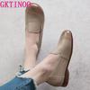 GKTINOO 2025 Women Shoes Genuine Leather Loafers Women Casual Shoes Mother Soft Comfortable Shoes Women Flats Non-slip
