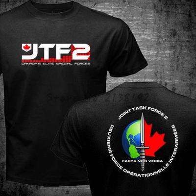 Kanada Elitní Síly Speciálních Operací JTF2 Společná Operační Skupina 2 Logo Tričko pánské bavlněné tričko euro velikost 4XL 5XL