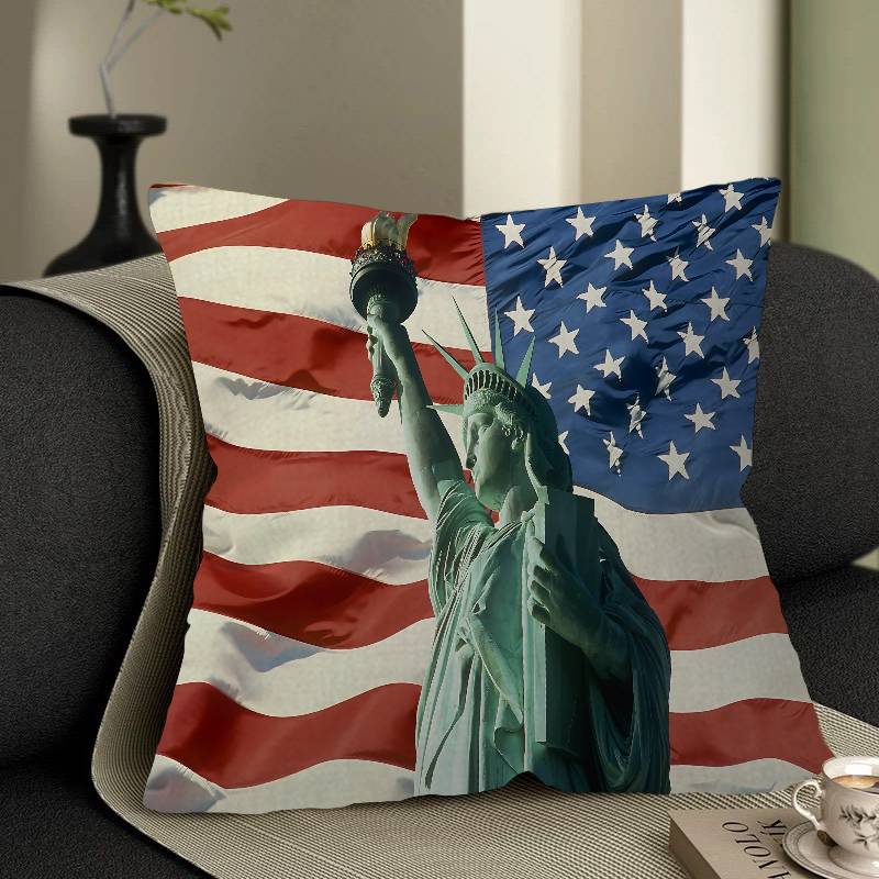 American Flag USA Maple Design Cushion Cover Happy Autumn Harvest decor Holiday Decorati Pillow Cover