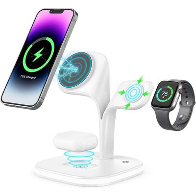 Magnetyczna ładowarka bezprzewodowa, 5 w 1 Magsafe bezprzewodowa ładowarka stojak kompatybilny z iPhone 14/13/12/Pro/Pro Max/Mini, do Apple Watch Ultra/8/7/6