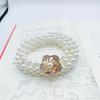 Mei Women's Pearl Waist Chain - Perfect for Dresses, Summer Casual Style, Rhinestone Embellished, Elastic Waistband