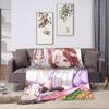 Umamusume Pretty Derby Cartoon Blankets Flannel Spring Autumn Multi-function Warm Throw Blankets for Sofa Office Bedspread