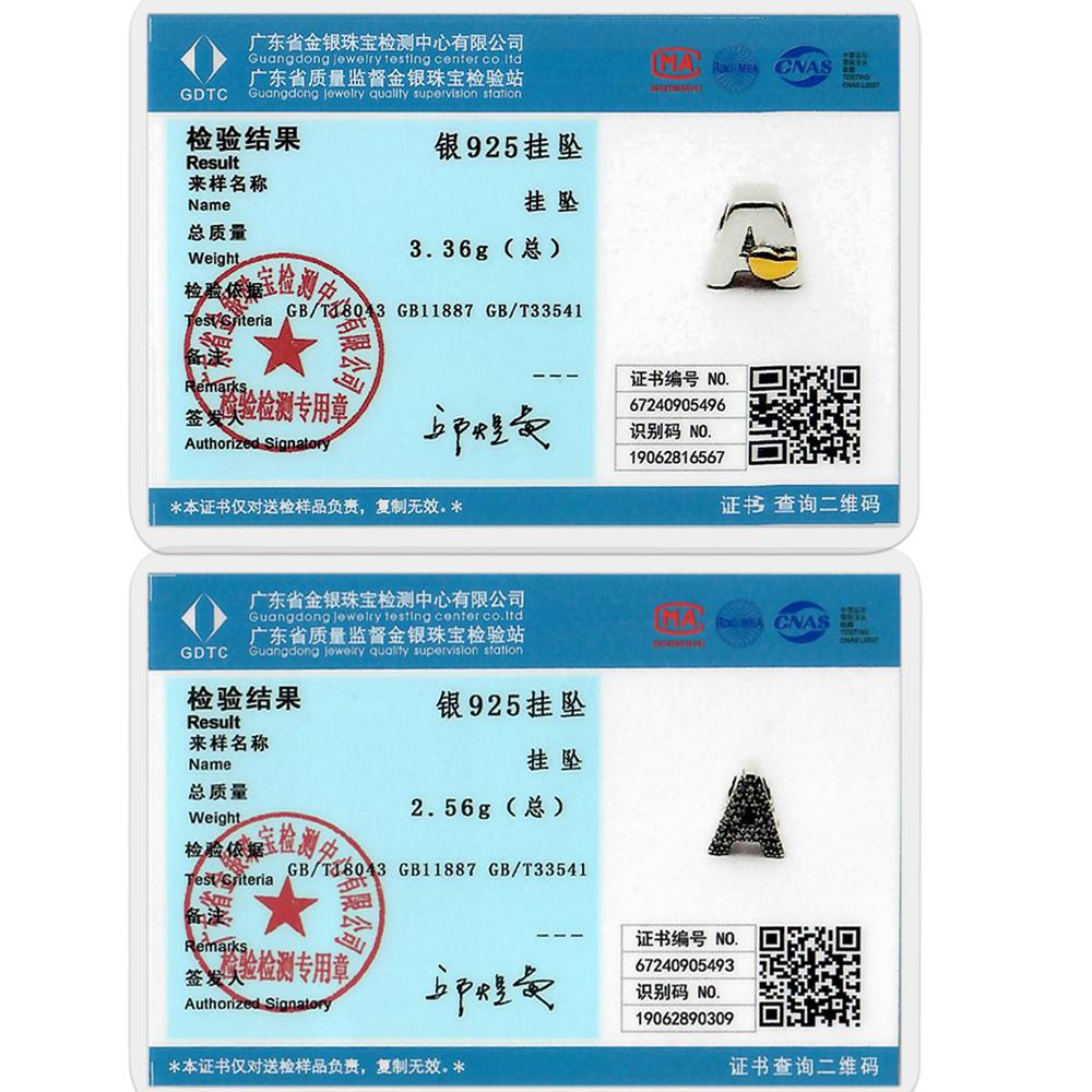 925 Silver Fit 925 Original Bracelet DIY A-Z Alphabet Charms Bead CZ Zircon LOVE Letter Dangle Pendant Jewelry Gift