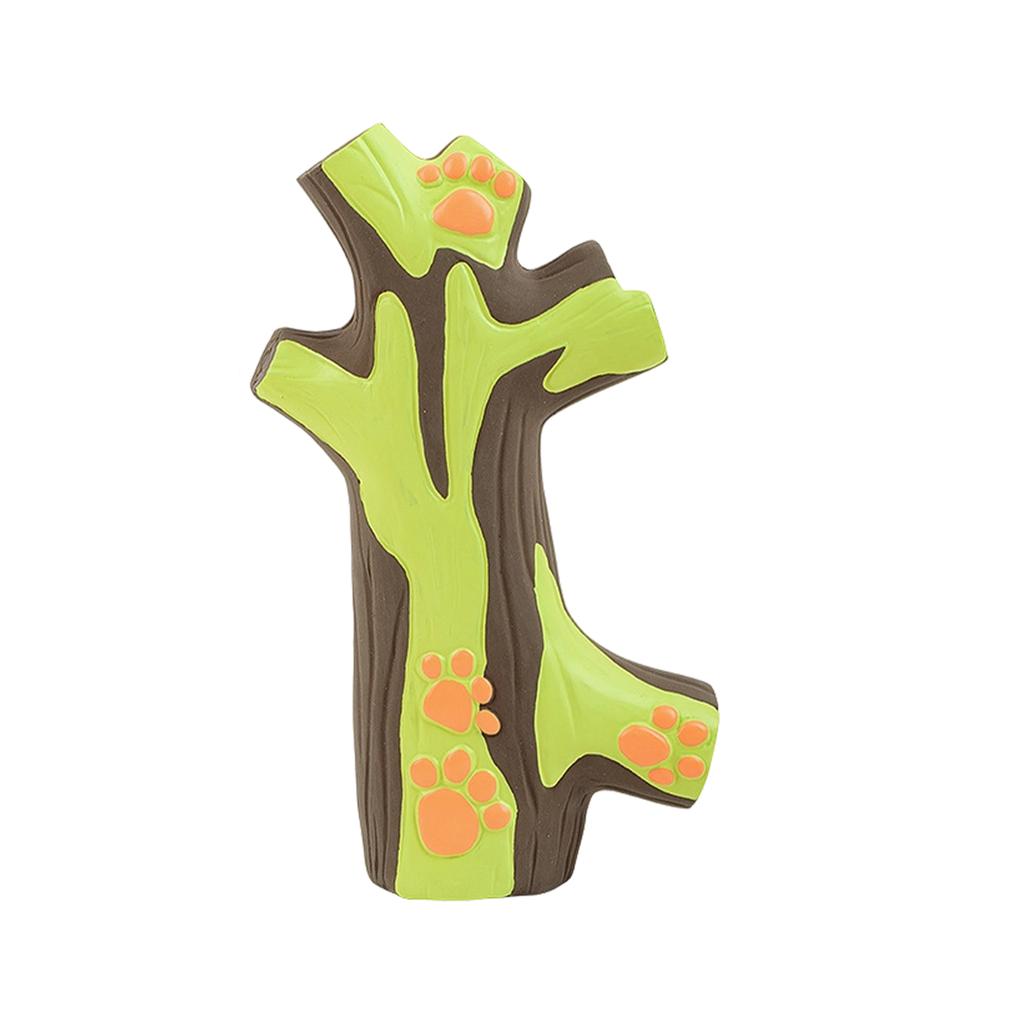 Interactive Latex Tree Branch Dog Toy  -Chew Toy With Sound, Safe Rubber Pet Teething Toy For Puppies & Adult Dogs, Fun Boredom Relief