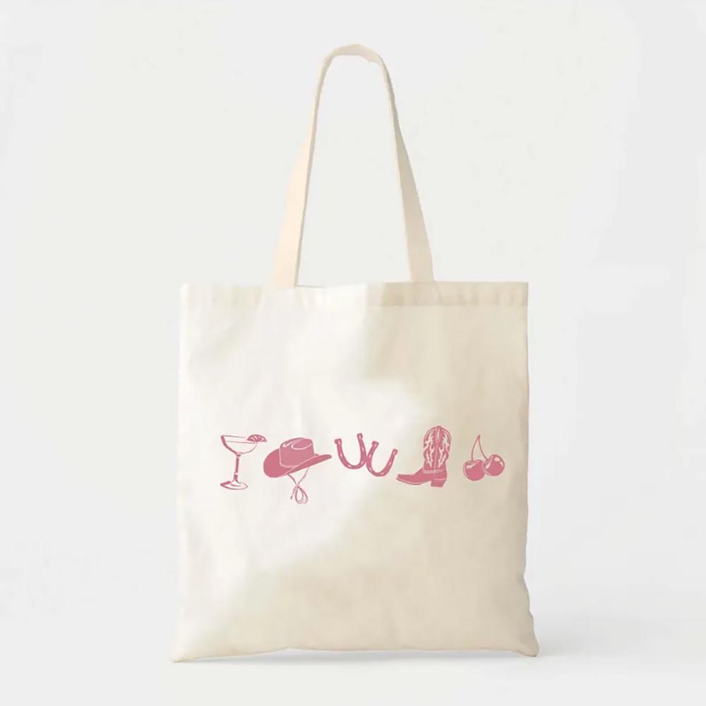 Ручная работа Западная сумка-тоут Ковбойская Свадьба Девичник Нэшвилл Подружка невесты Девичник Свадебный подарок Девичья поездка Вместительная сумка 1pcs34x42cm