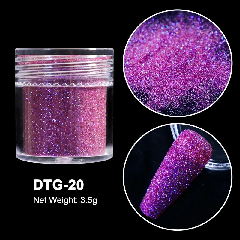 3,5g Paillettes Iridescentes Sucre pour Ongles Coloré Candy Coat Poudre Pigment Pour Manucure Effet Sucre Poussière Brillante Décorations Nail Art