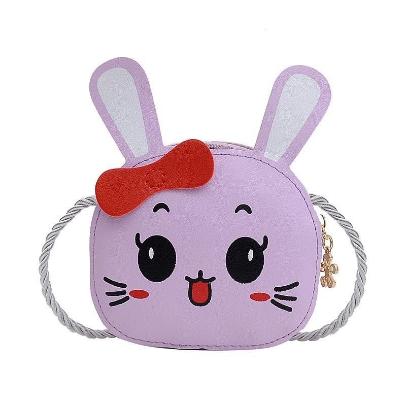 Bow Polyester Bunny Cute Childlike Cartoon Slung Shoulder Bag Is Light Super