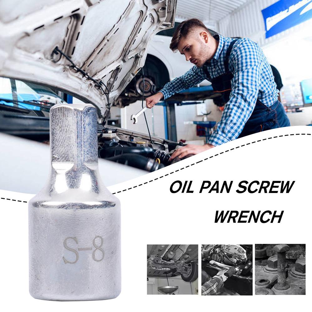 1Pcs 8mm Square Oil Sump Drain Plug Key Tool Remover Fit For Renault Peugeot Oil Pan Drain Screw Disassembly Tool
