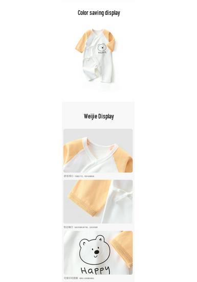 New Style Pure Cotton Tagless Baby Bodysuit for All Seasons - Unisex Butterfly Jumpsuit Pajamas