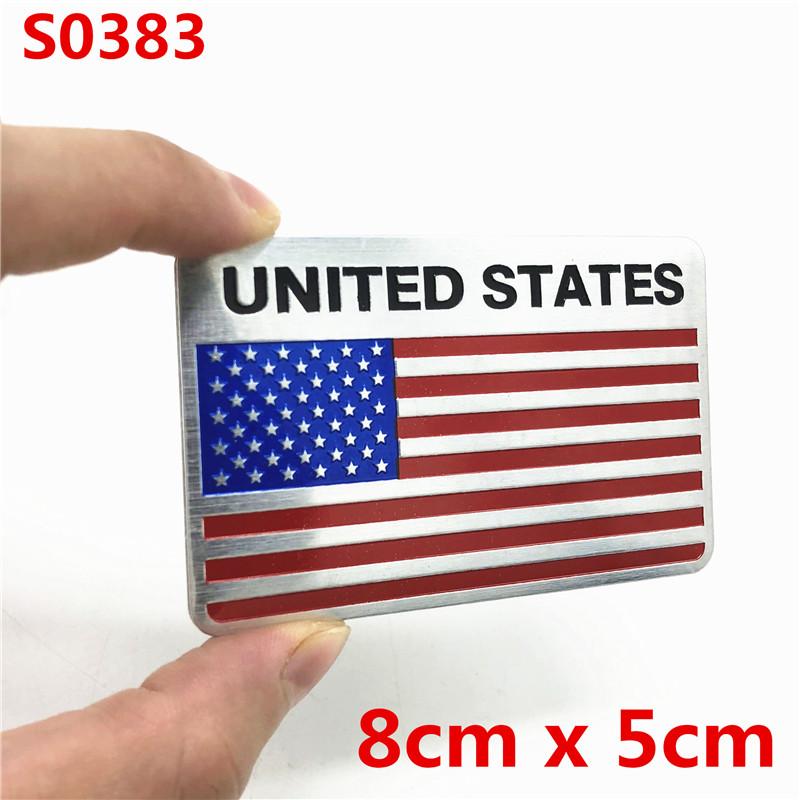 1 Stück Aluminium Auto Styling Auto USA Aufkleber 3D Amerikanische Flagge Abzeichen Emblem Decal Dekoration