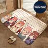 Soft Flannel Floor Mat Anime The Quintessential Quintuplets Floor Mat Non-Slip Absorbent Doormat Bathroom Bedroom Home Decor Rug