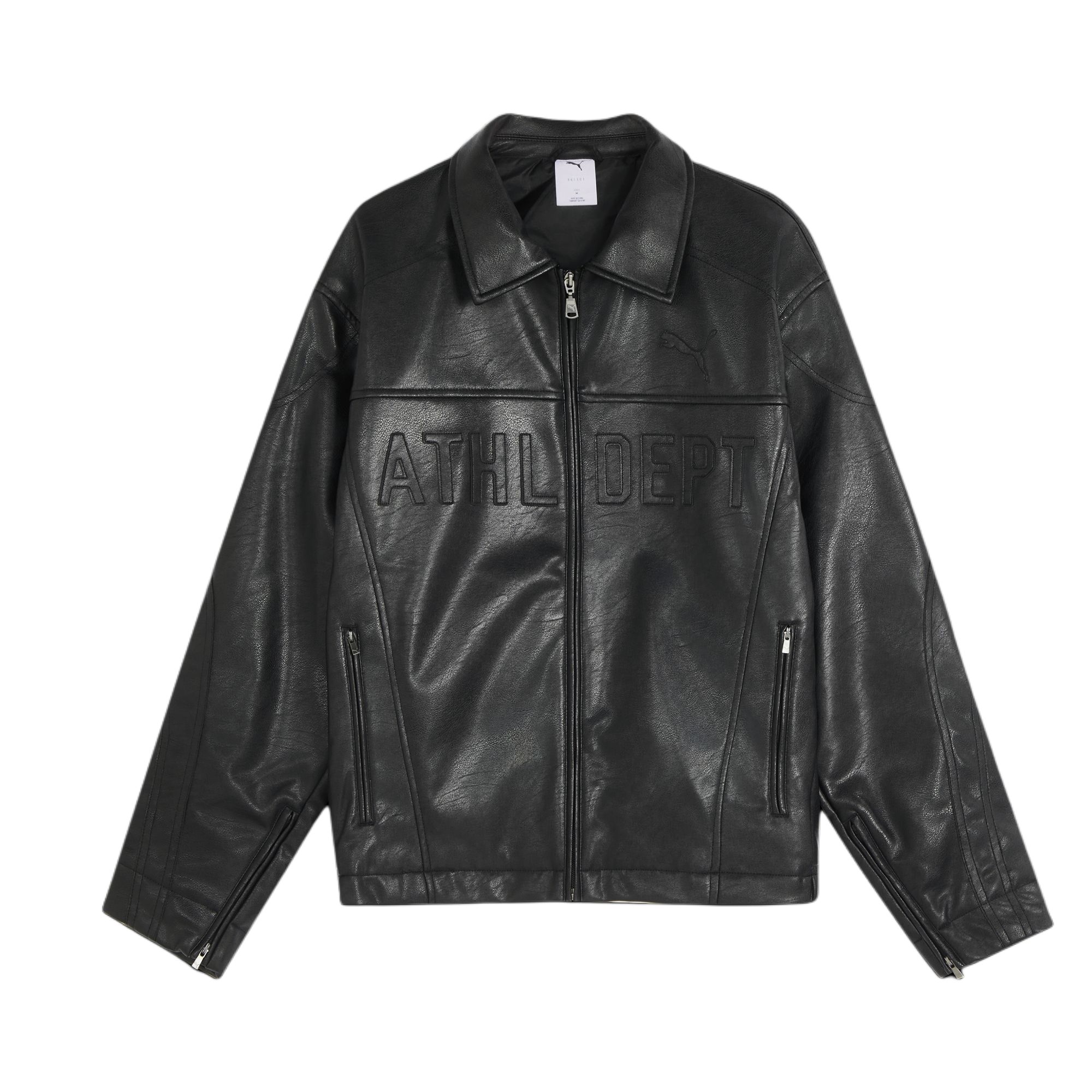 Кожаные куртки PUMA Унисекс Черный 01 Лацкан Умеренный 639710-01 L black