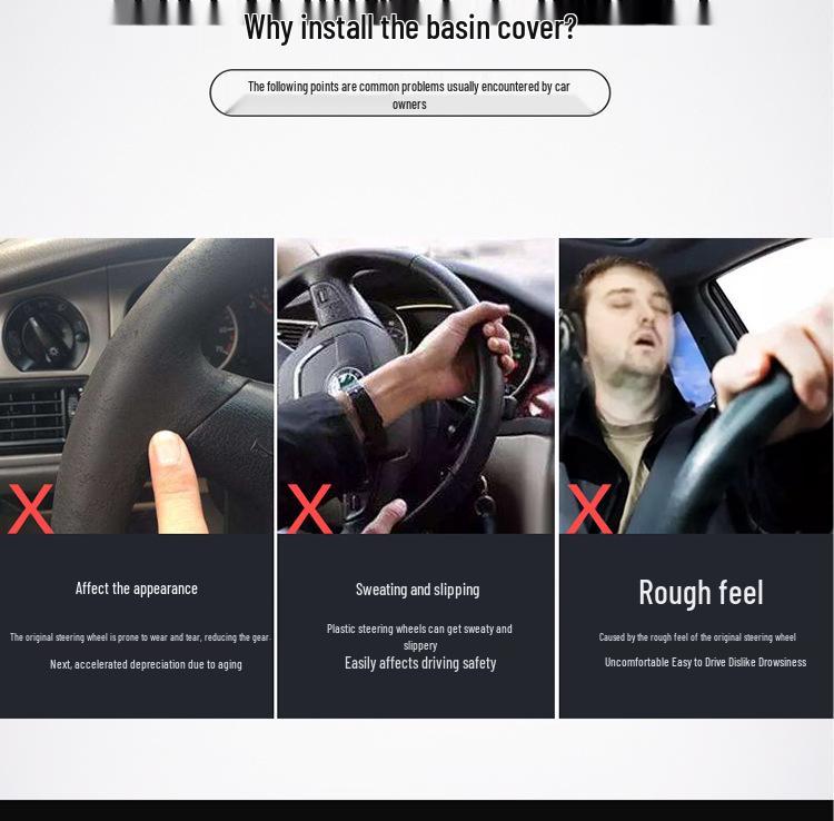 Ultradünne Anti-Rutsch-Lenkradabdeckung für GAC Trumpchi GS4, GS3, GS8, M8, M6 Pro