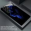 Blue Light Lion Pattern 2D Phone Case for Samsung S26 S25 S24 S23 S22 S21 S20 A56 A36 A16 - Glass Protective Cover