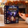 Festive Halloween Decor Advent Calendar, 24 Days Ghost Countdown Calendar with Gift Collectible Figures, Holiday Gifts for Kids Boys Girls Toddlers